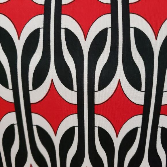 NEW Goldspark Geometric Scoop Tunic Red Blouse Small - Picture 7 of 10